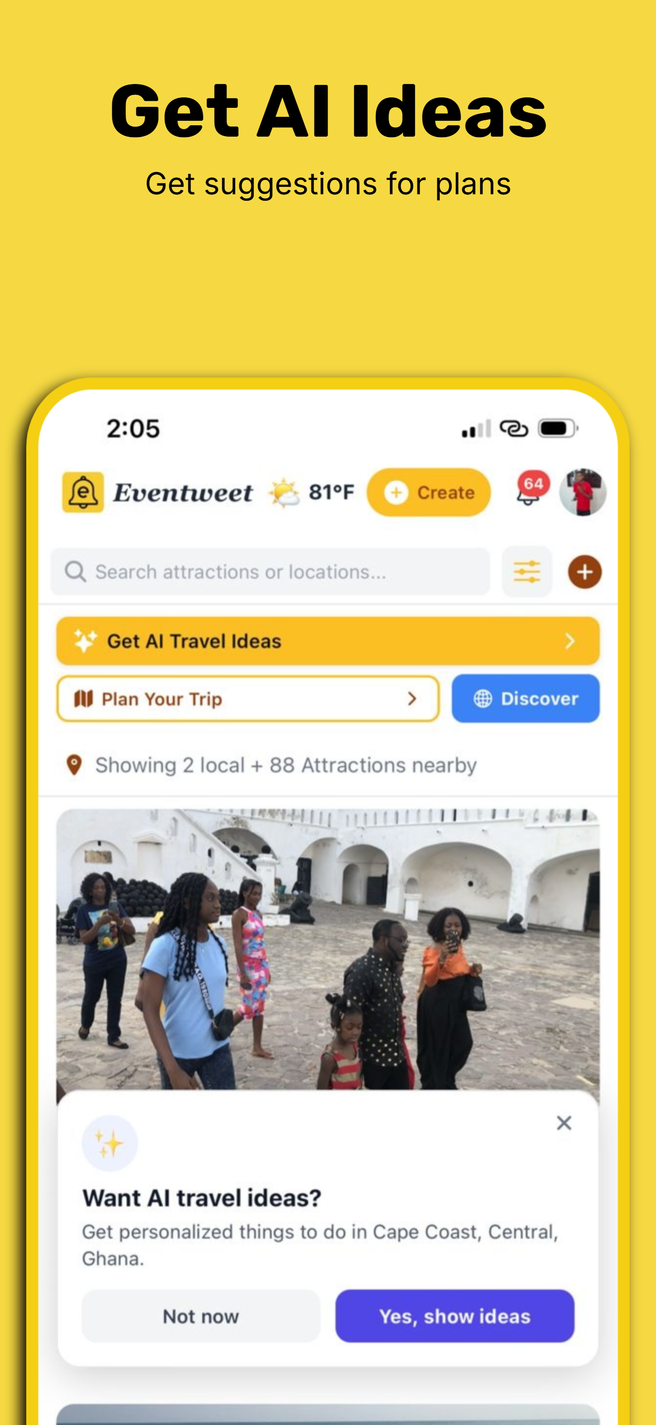 Get AI Ideas — Eventweet app screenshot